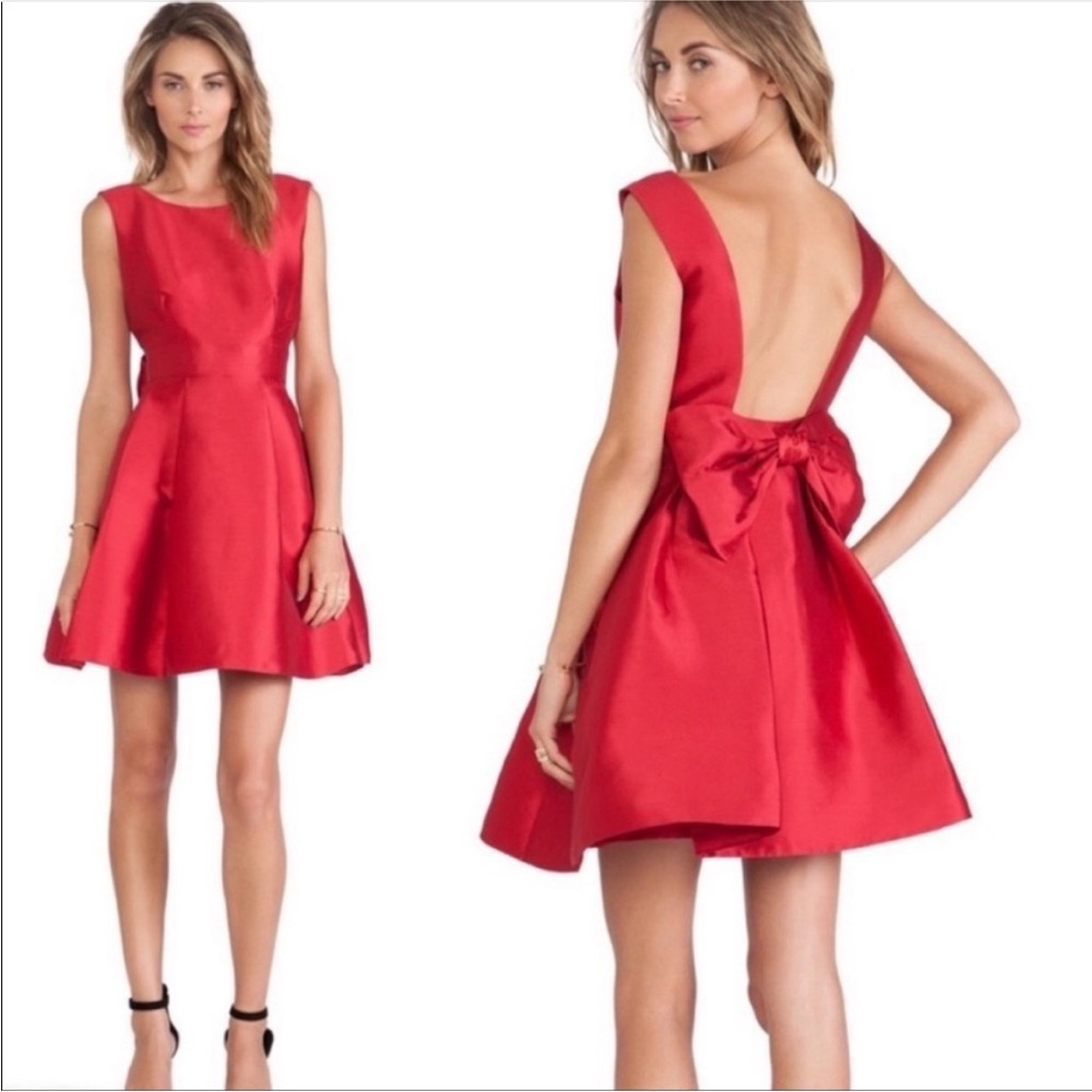 Kate Spade Fancy Meeting You Red Backless Dress Sz 0